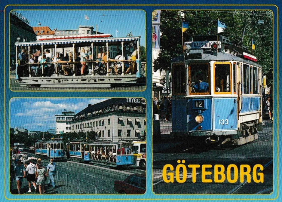 Postkarte: Göteborg 12 (Lisebergslinjen) mit Offen Beiwagen 507  (1995)