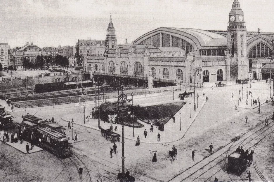 Postkarte: Hamburg am Hauptbahnhof (1895)