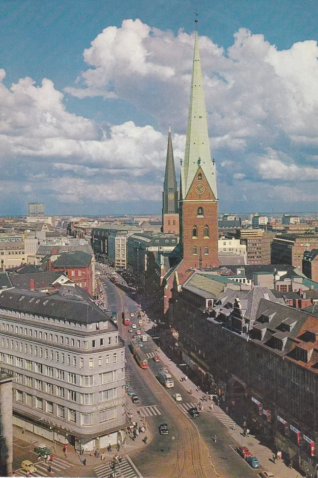 Postkarte: Hamburg auf Mönckebergstr. (1974)