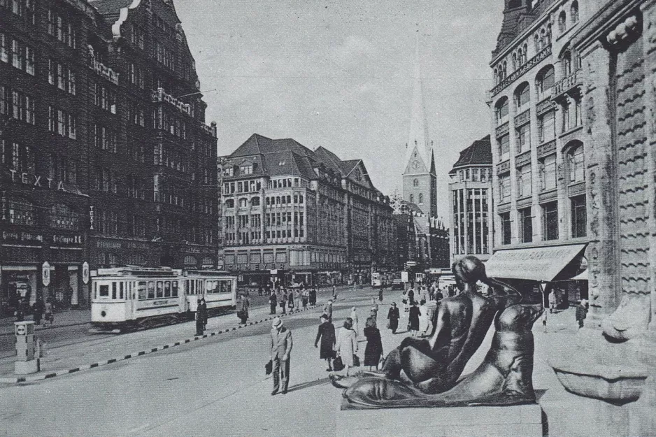 Postkarte: Hamburg auf Mönckebergstresse (1955)