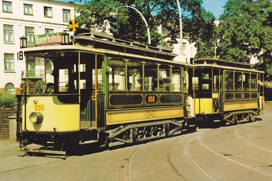 Postkarte: Hamburg Triebwagen 656 am Bahrenfeld (1978)