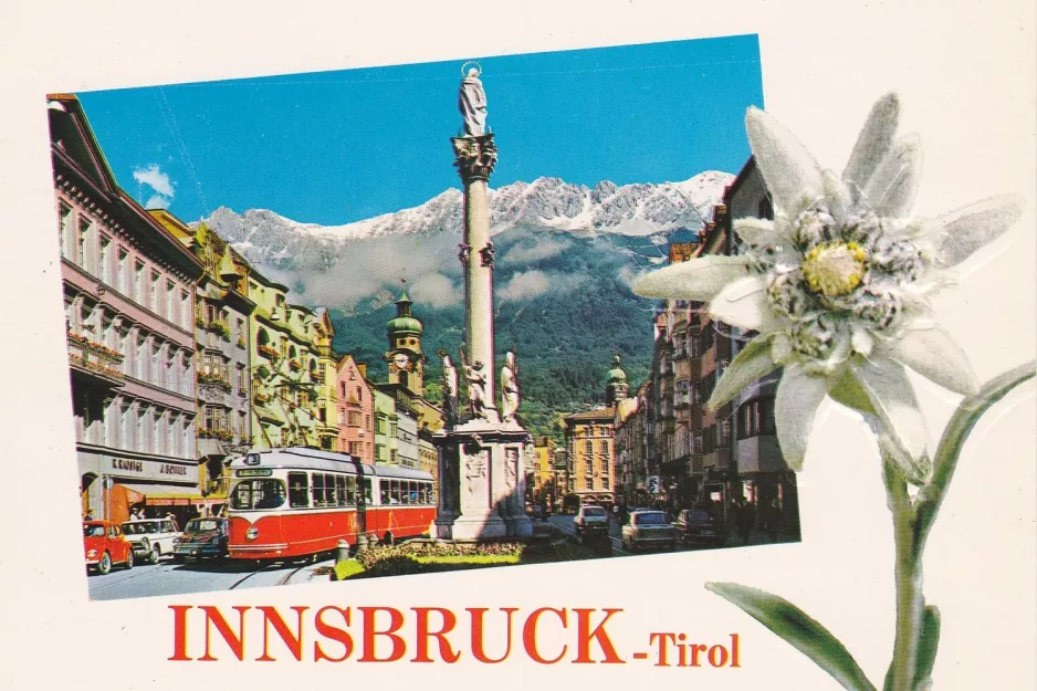 Postkarte: Innsbruck Straßenbahnlinie 3  Innsbruck-Tirol (1964)