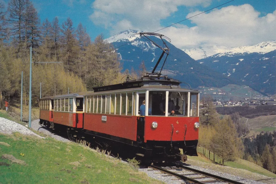 Postkarte: Innsbruck Stubaitalbahn (STB) mit Triebwagen 4nah Luimes (1982)