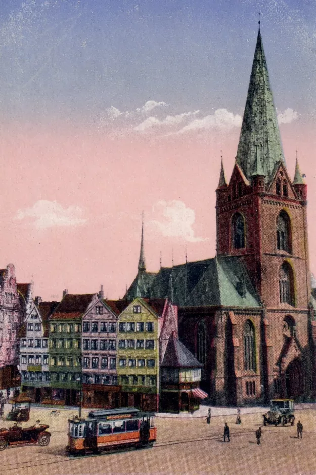 Postkarte: Kiel auf Markt (Alter Markt) (1900)