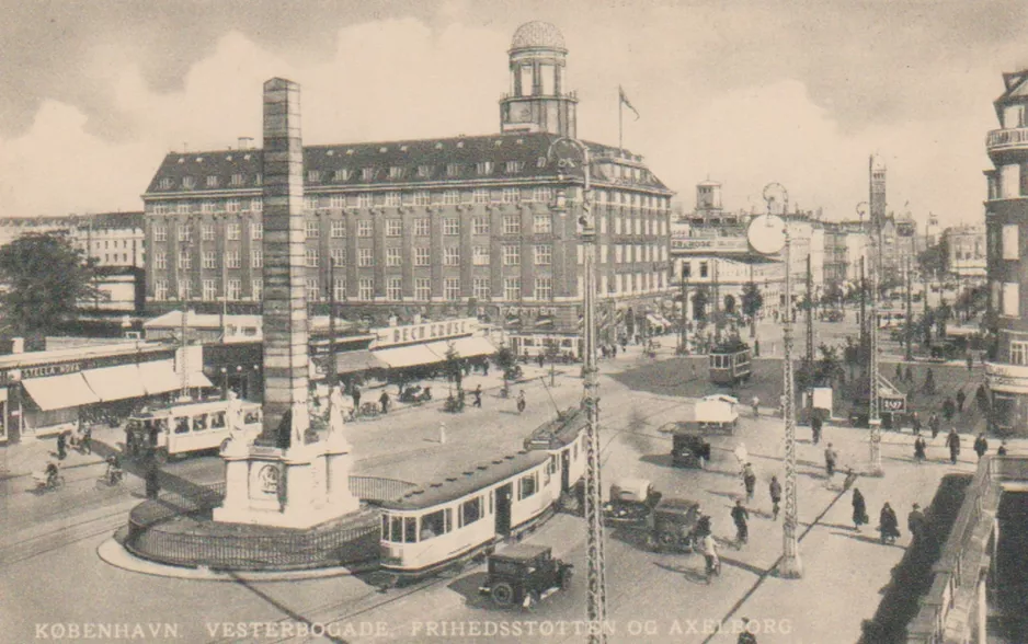 Postkarte: Kopenhagen am Frihedsstøtten (1928)