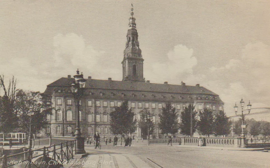 Postkarte: Kopenhagen auf Christiansborg Slotsplads (1918)