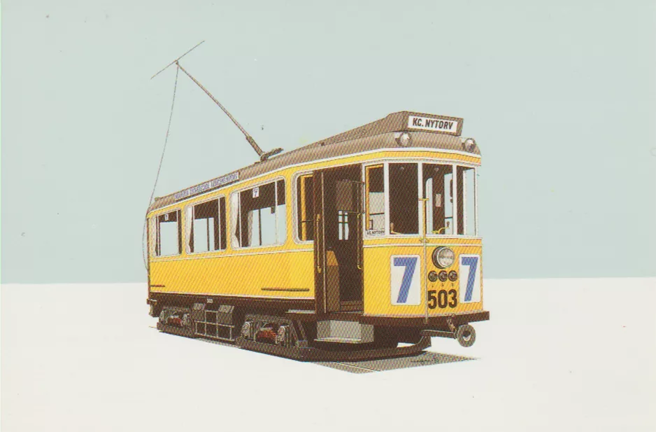 Postkarte: Kopenhagen Triebwagen 503  (1975)