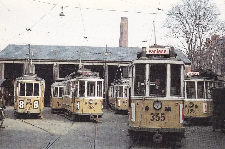 Postkarte: Kopenhagen Triebwagen 507 vor Allégade (1965)