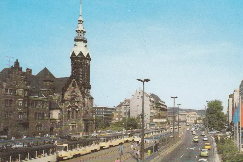 Postkarte: Leipzig auf Friedrich-Tröndlin-Ring (Tröndlinring) (1976)