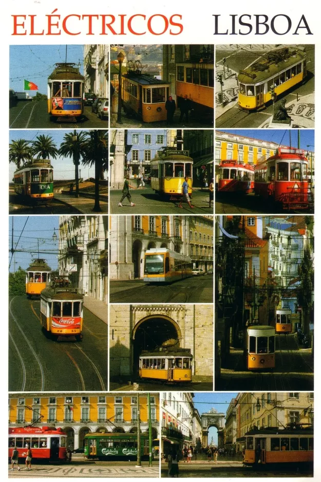 Postkarte: Lissabon Straßenbahnlinie 12E im Lissabon (2000)