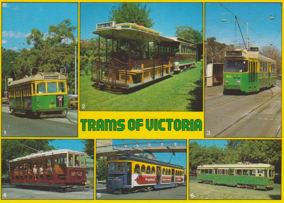 Postkarte: Melbourne Triebwagen 977  (2005)