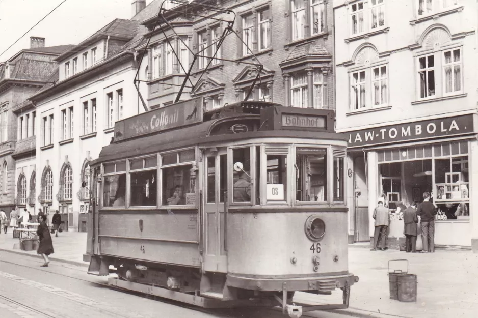 Postkarte: Mühlhausen/Thüringen Unterstadtlinie mit Triebwagen 46 auf Steinweg (1967)