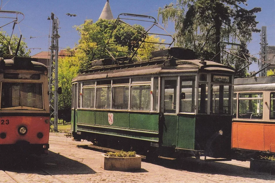 Postkarte: Naumburg (Saale) Triebwagen 23 am Naumburger Straßenbahn (1992)