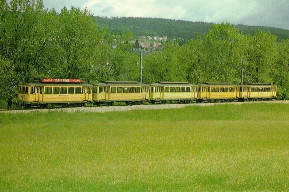 Postkarte: Neuchâtel Regionallinie 215 nahe bei Colombier (1980)