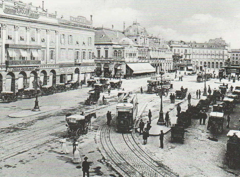 Postkarte: Nizza auf place Masséna (1900)