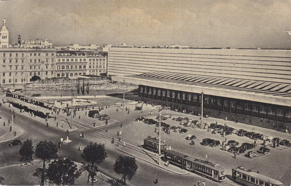 Postkarte: Rom vor Termini (1953)