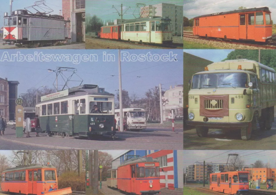 Postkarte: Rostock Arbeitswagen 431 im Rostock (2017)
