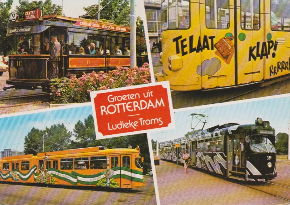 Postkarte: Rotterdam Triebwagen 11 im Rotterdam (1981)