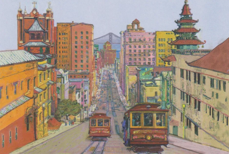 Postkarte: San Francisco Kabelstraßenbahn California  Cable Car II (2012)