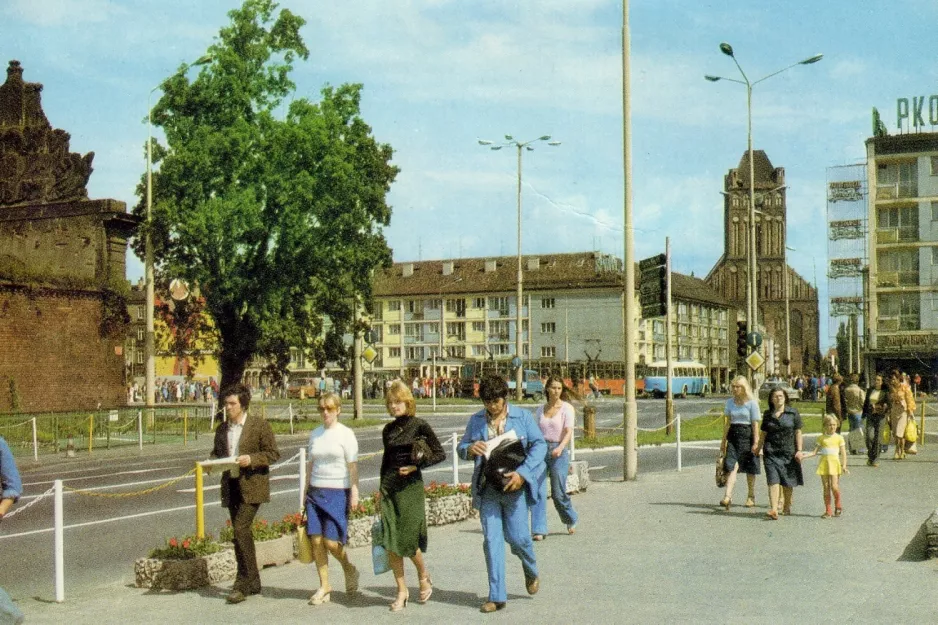 Postkarte: Stettin in der Kreuzung alei Niepodległości/ulicy Wielkiej (1976)
