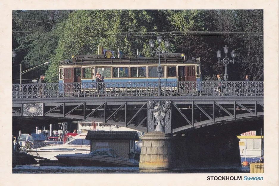 Postkarte: Stockholm Djurgårdslinjen 7N  Stockholm Sweden, Djurgårdsbron (1992)