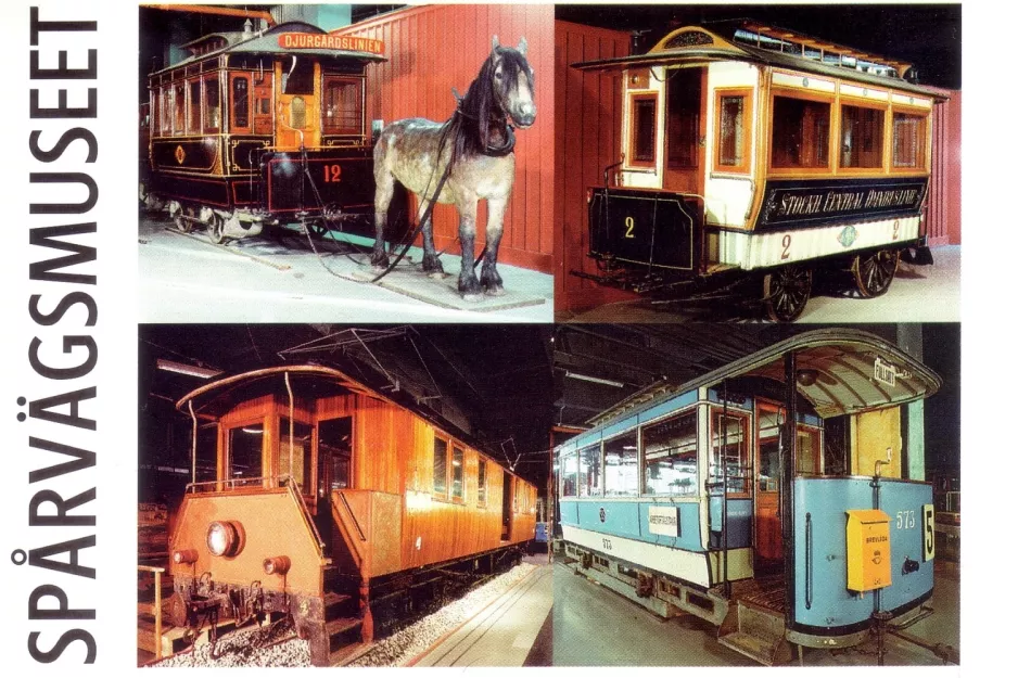 Postkarte: Stockholm Pferdestraßenbahnwagen 12 auf Tegelviksgatan 22 (1995)