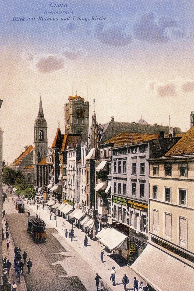 Postkarte: Toruń auf Breitestraße (Szeroka) (1905)