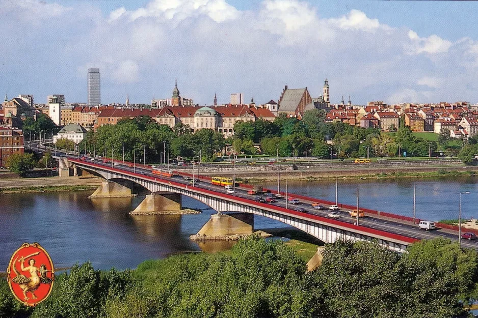 Postkarte: Warschau auf Most Śląsko-Dąbrowski (1983)