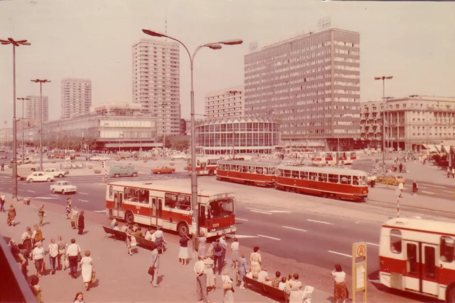 Postkarte: Warschau auf rondo Dmowskiego (1983)