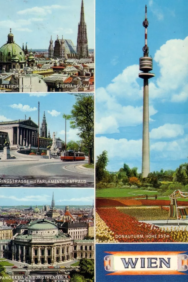Postkarte: Wien auf Ringstrasse (1961)