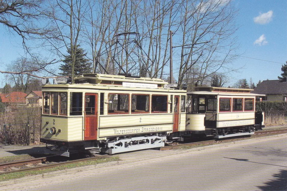 Postkarte: Woltersdorf Tramtouren mit Museumswagen 2nah Goethestr. (2000)