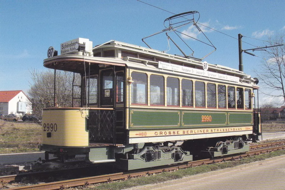 Postkarte: Woltersdorf Tramtouren mit Triebwagen 2990nah Goethestr. (2009)