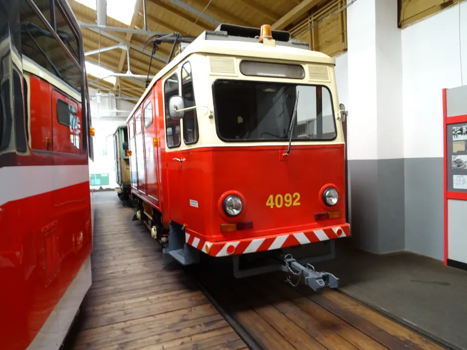 Prag Arbeitswagen 4092 im Muzeum Městské Hromadné Dopravy (2024)
