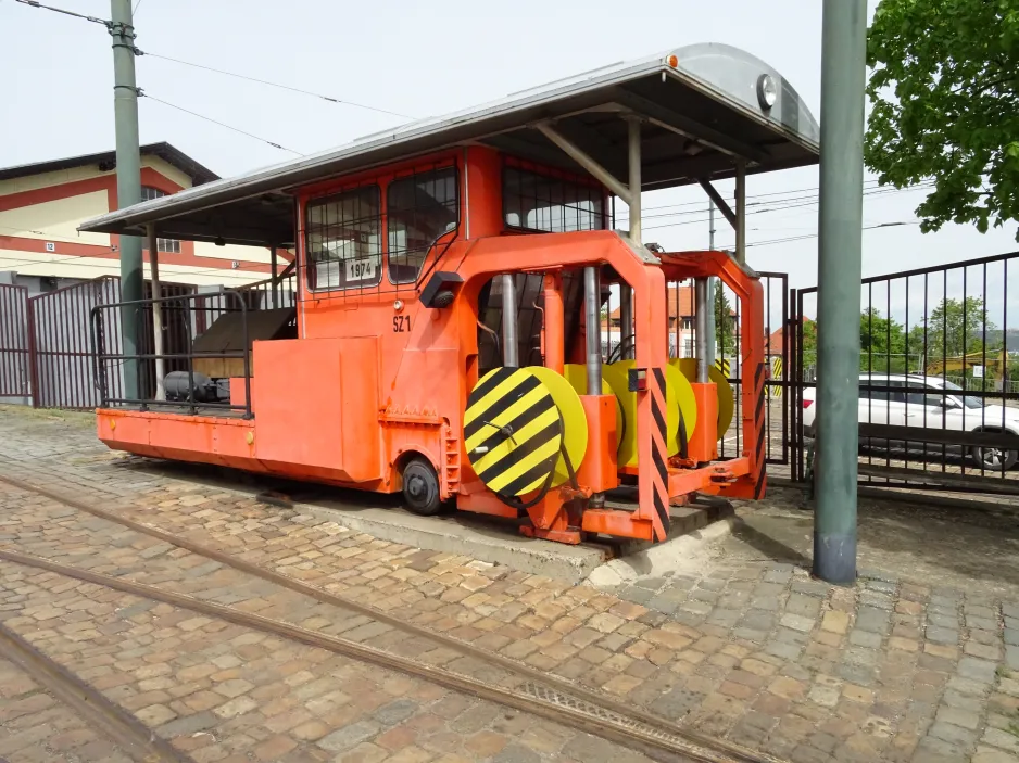 Prag Gleisarbeitsmaschine SZ 1 auf Muzeum Městské Hromadné Dopravy (2024)