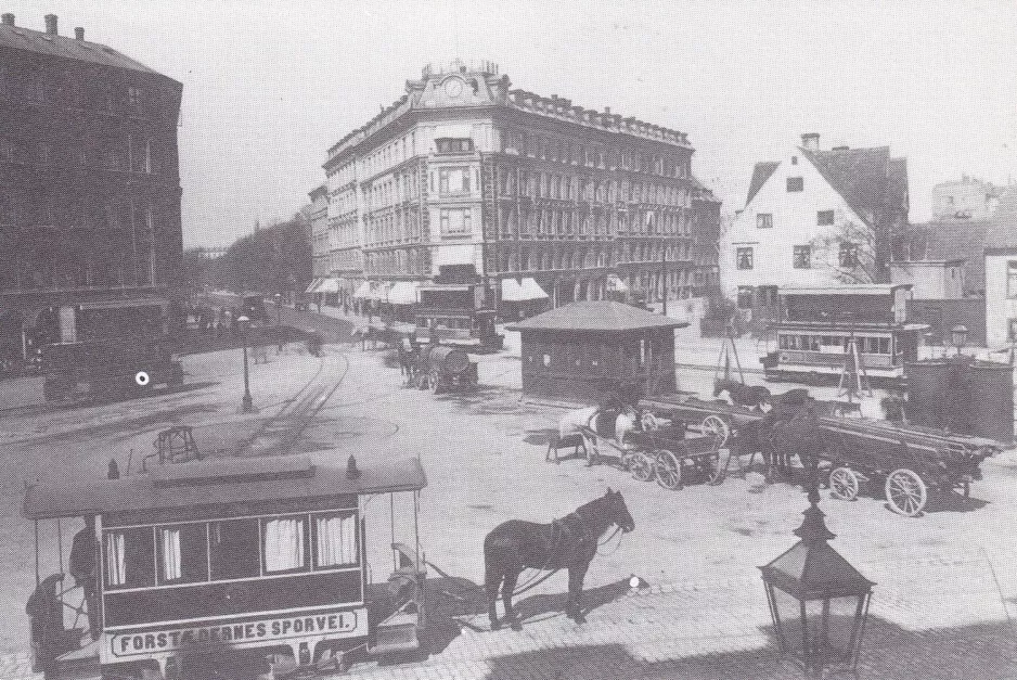Rezept-Briefumschlag: Kopenhagen Blegdamslinien mit Pferdebahnwagen 20 auf Trianglen (1885-1887)