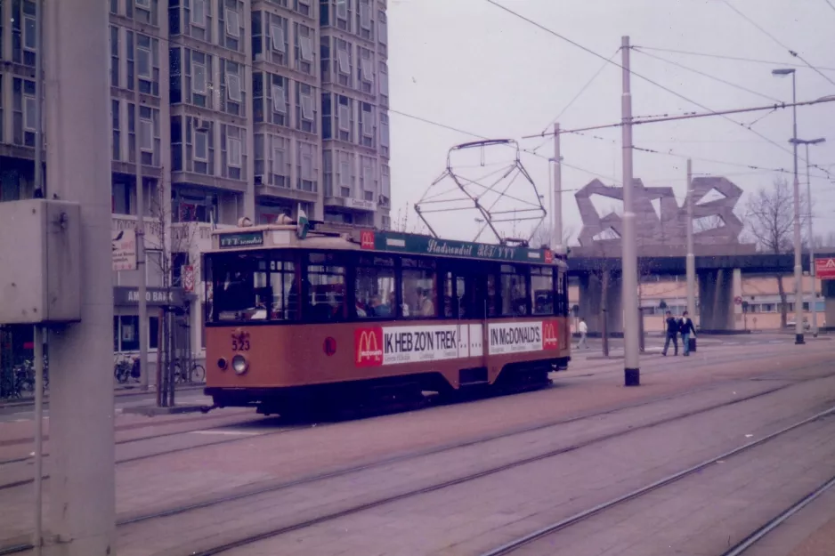 Rotterdam Museumslinie 10 mit Triebwagen 523 am Centraal (1987)