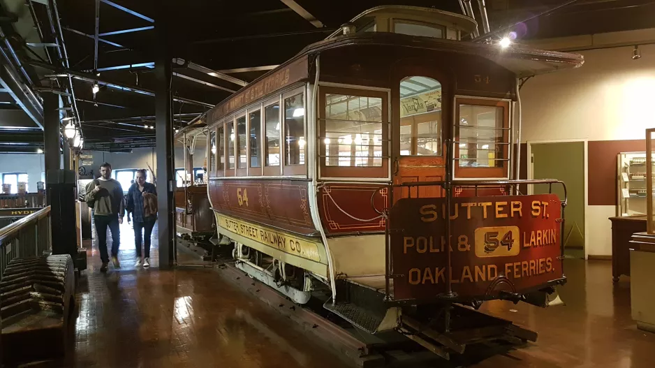 San Francisco Kabelstraßenbahn 54 im San Francisco Cable Car Museum (2019)
