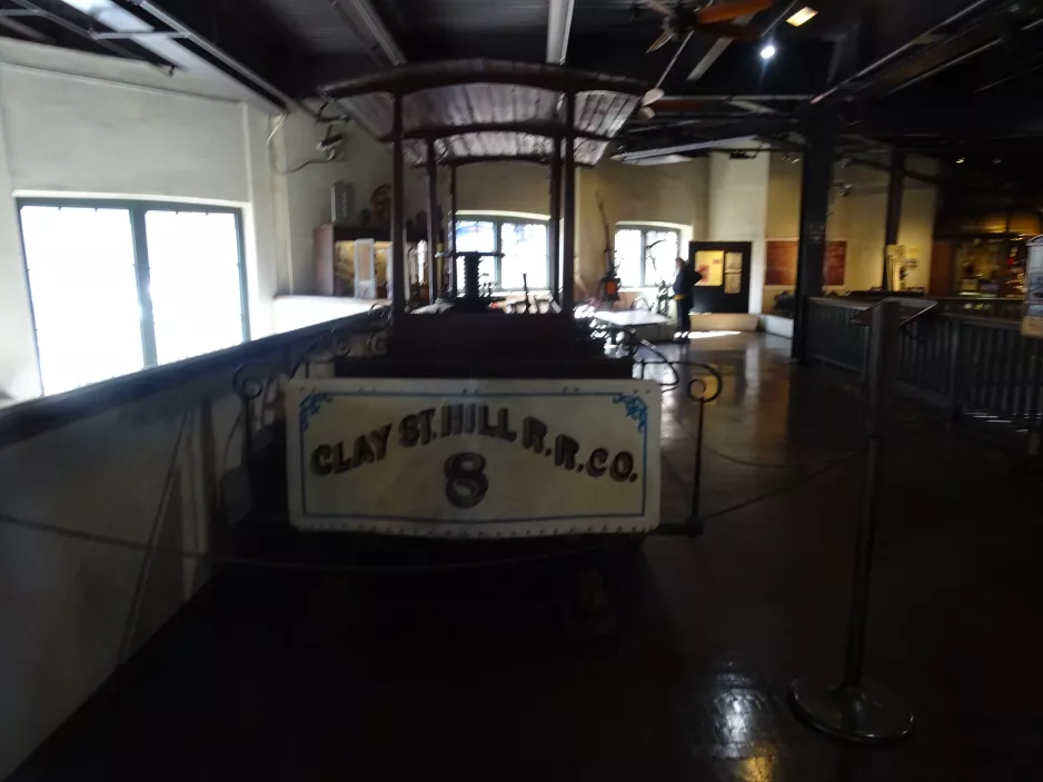 San Francisco Offen Kabelstraßenbahn 8 auf Cable Car Museum (2023)