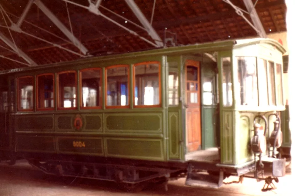 Schepdaal Triebwagen 9004 im Straßenbahndepot (1981)