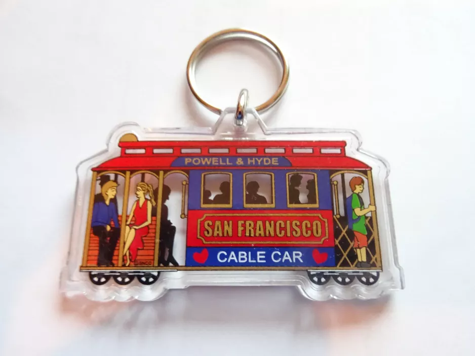 Schlüsselanhänger: San Francisco Kabelstraßenbahn Powell-Hyde  Cable Car (2023)