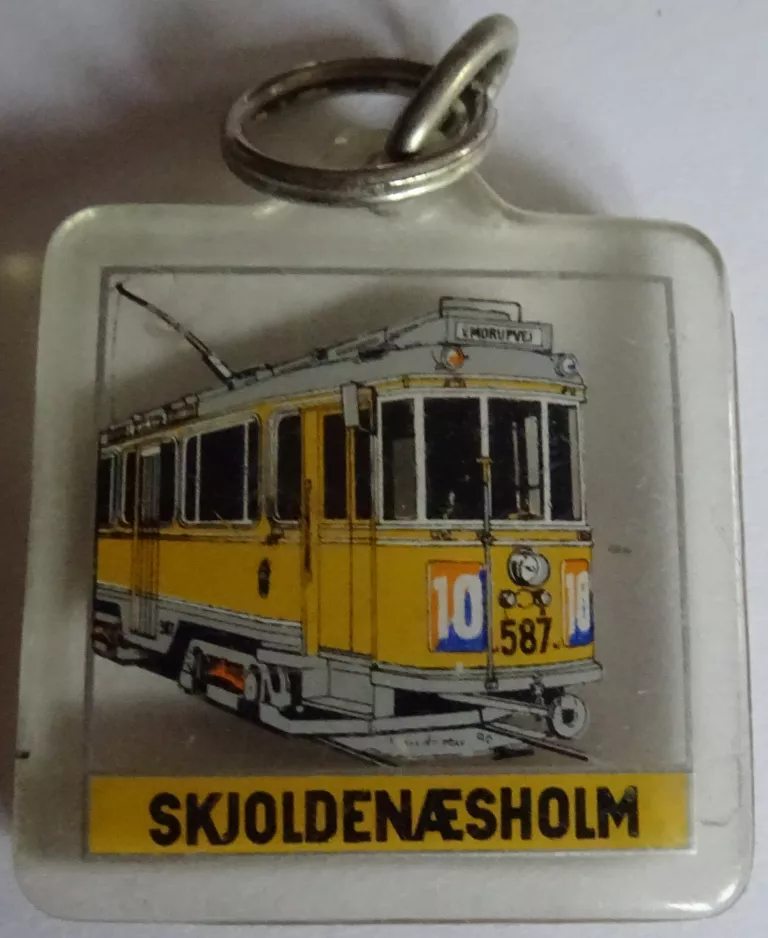 Schlüsselanhänger: Skjoldenæsholm Triebwagen 587 linje 10 (2001)