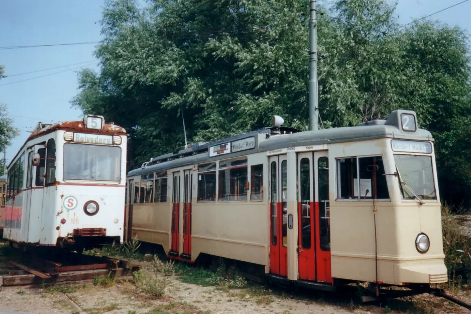 Schönberger Strand Triebwagen 195 auf der Seitenbahn bei Museumsbahnen Schönberger Strand (1997)