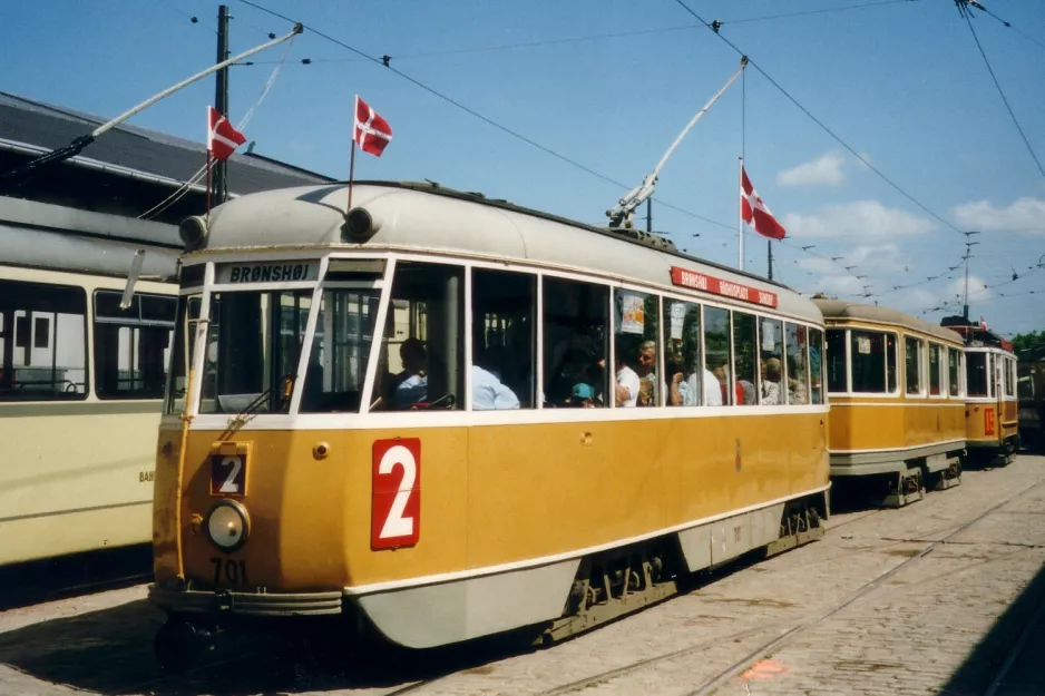Skjoldenæsholm 1435 mm mit Triebwagen 701 am Das Straßenbahnmuseum (2003)