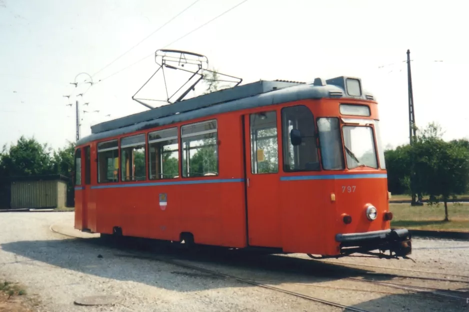 Skjoldenæsholm Arbeitswagen 797 vor Das Straßenbahnmuseum (1994)