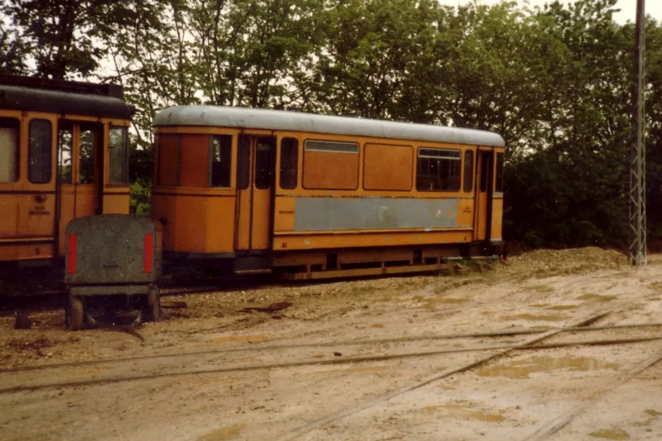 Skjoldenæsholm Beiwagen 41 am Das Straßenbahnmuseum (1983)