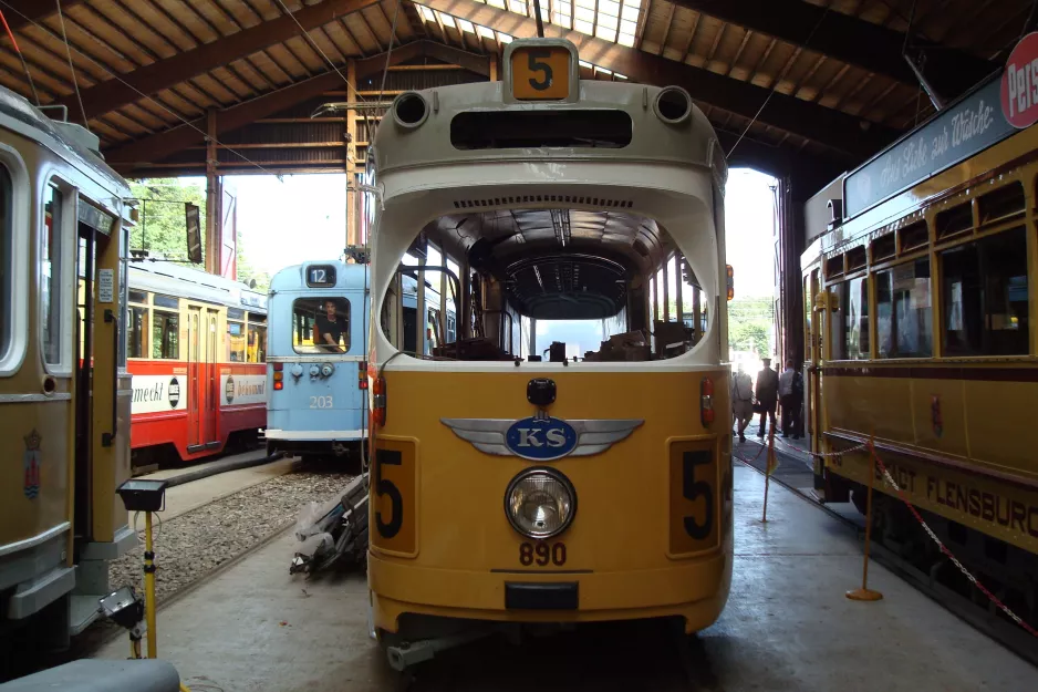 Skjoldenæsholm Gelenkwagen 890 auf Das Straßenbahnmuseum (2014)