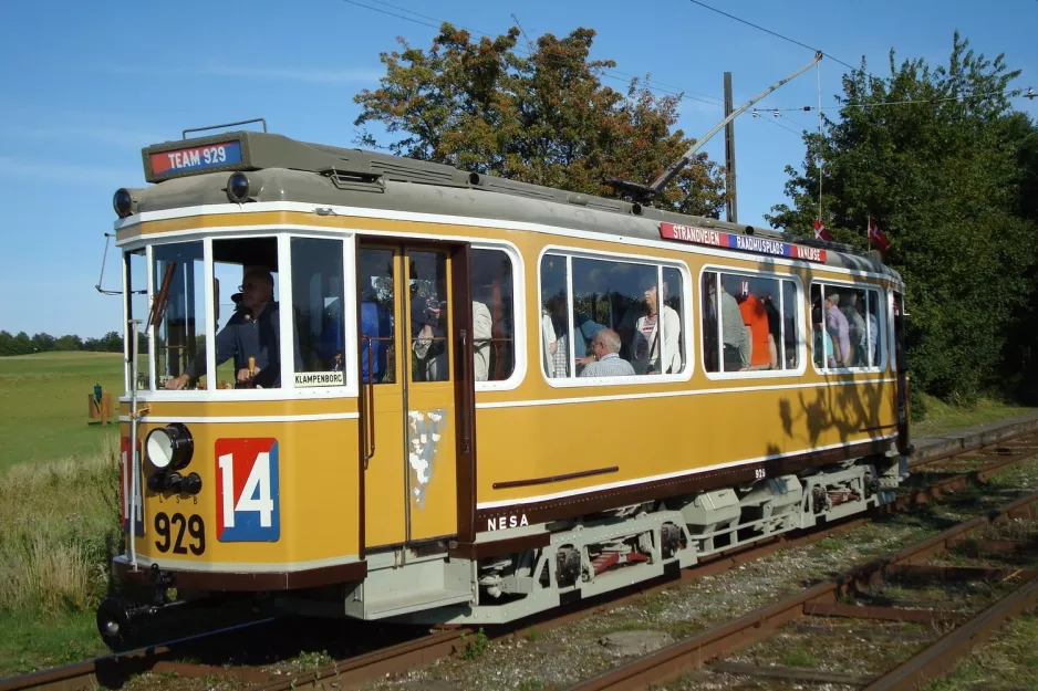 Skjoldenæsholm Normalspur mit Triebwagen 929nah Flemmingsminde (2008)