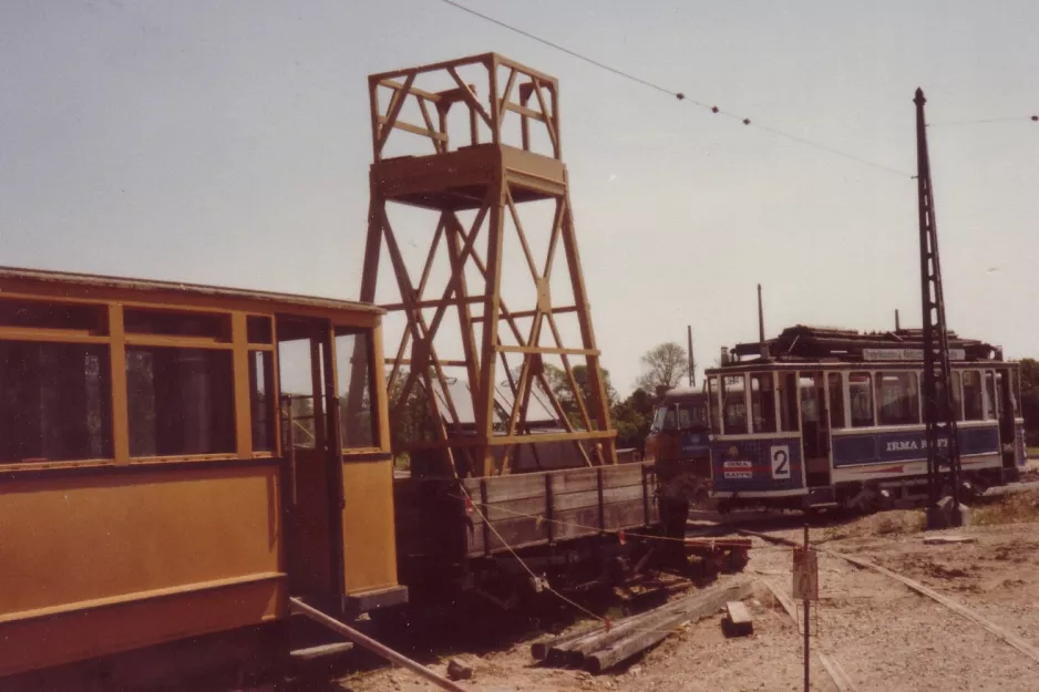 Skjoldenæsholm Schleifwagen 60 vor Das Straßenbahnmuseum (1982)