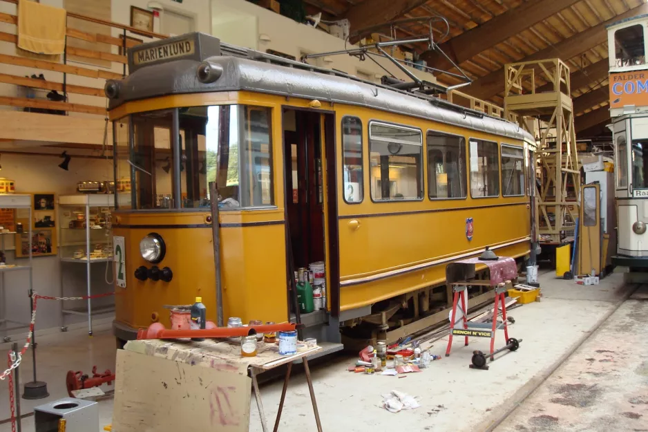 Skjoldenæsholm Triebwagen 3 auf Das Straßenbahnmuseum (2009)