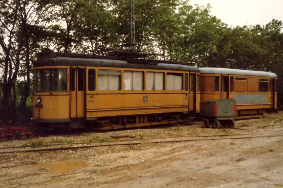 Skjoldenæsholm Triebwagen 5 am Das Straßenbahnmuseum (1983)